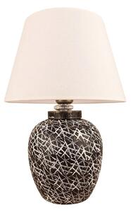 Lampă de masă RAMZES 1xE27/40W/230V, alb/negru