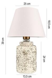 Lampă de masă RAMZES 1xE27/40W/230V alb/bej
