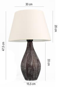 Lampă de masă RAMZES 1xE27/40W/230V alb/maro
