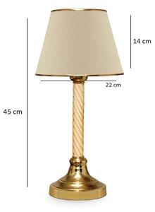 Lampă de masă AYD, 1xE27/40W/230V, bej/auriu