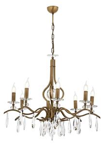 Candelabru cu lanț CLASSIC 8xE14/40W/230V, finisaj bronz