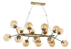 Candelabru suspendat cu cablu VARANA 16xE14/40W/230V bronz
