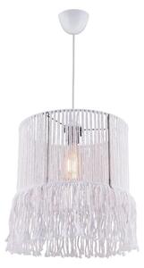 Pendul suspendat pe cablu NESS MACRAME 1xE27/40W/230V, alb