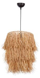 Pendul pe cablu TASSEL 1xE27/40W/230V, abajur din rafie