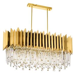 Lustră CRYSTALLINE cu lanț, 8xE27/40W/230V, aurie
