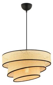 Lustră suspendată pe cablu COUPER 1xE27/60W/230V bej/negru