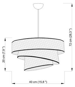 Pendul pe cablu COUPER 1xE27/60W/230V gri/crom lucios