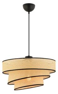 Lustră suspendată pe cablu COUPER 1xE27/60W/230V bej/negru