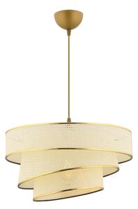 Pendul pe cablu COUPER 1xE27/60W/230V alb/auriu
