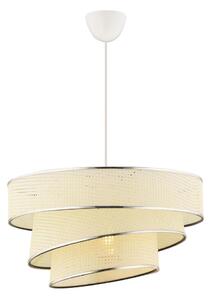 Lustră suspendată cu cablu COUPER 1xE27/60W/230V alb/crom lucios