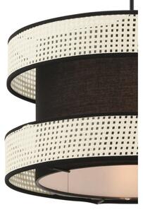 Lustră suspendată pe cablu HALO, 1x E27/60W/230V, negru/crem