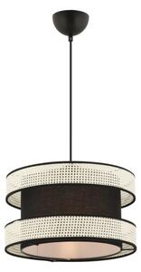 Lustră suspendată pe cablu HALO, 1x E27/60W/230V, negru/crem