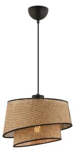 Lampă suspendată pe cablu BARETTE 1xE27/60W/230V maro/negru