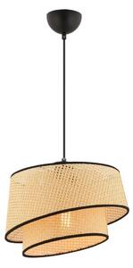 Lustră pe cablu BARETTE 1xE27/60W/230V bej/negru