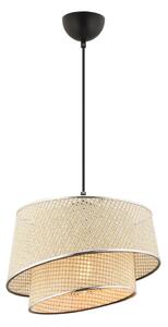 Suspensie pe cablu BARETTE 1xE27/60W/230V crem/crom lucios