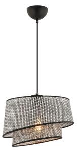 Lustră cu cablu BARETTE 1xE27/60W/230V gri/negru