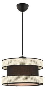 Lustră suspendată pe cablu HALO, 1x E27/60W/230V, negru/crem
