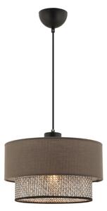 Lampă suspendată pe cablu ECHO 1xE27/60W/230V maro/gri