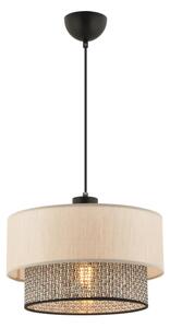 Pendul pe cablu ECHO 1xE27/60W/230V bej/gri