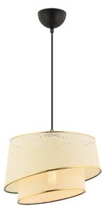 Lustră suspendată pe cablu BARETTE 1xE27/60W/230V crem/auriu