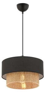 Pendul pe cablu ECHO, 1xE27, 60W, 230V, negru/maro