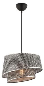 Lustră pe cablu BARETTE 1xE27/60W/230V gri/crom lucios
