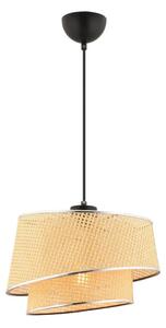 Lustră suspendată pe cablu BARETTE 1xE27/60W/230V bej/crom lucios