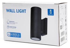 Aplică de exterior Aigostar 2xGU10/230V negru IP65 rotund