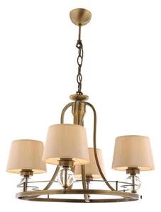 Candelabru NARA cu lanț, 4xE27/40W/230V, alamă