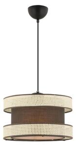 Lustră suspendată HALO pe cablu 1xE27/60W/230V, maro/crem