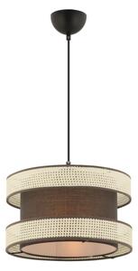 Lustră suspendată HALO pe cablu 1xE27/60W/230V, maro/crem