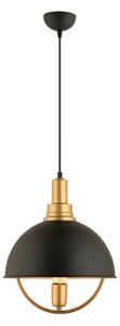 Lustră suspendată pe cablu MONZA 1xE27/40W/230V diam. 30 cm negru/auriu