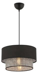 Lustră cu cablu ECHO 1xE27/60W/230V negru/gri