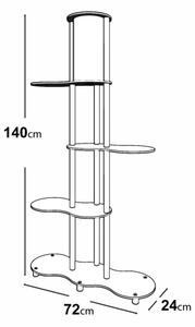 Lampadar cu polițe NOTO 1xE27/40W/230V maro/negru