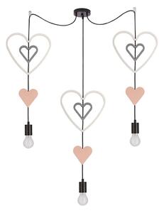 Lustra pentru copii TRIO cu cablu 3xE27/20W/230V roz/alb/gri