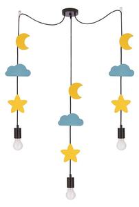 Lampă suspendată pentru copii TRIO 3xE27/20W/230V galben/albastru