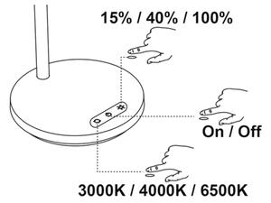 Top Light - Lampă de masă LED tactilă dimabilă BELLA LED/4,8W/5V 3000/4000/6500K albă