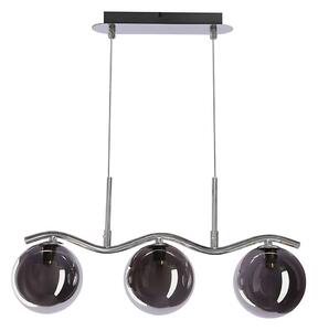Lustră suspendată pe cablu LUMOS 3xG9/20W/230V negru fumuriu