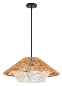 Lustră pe cablu AFRICA 1xE27/40W/230V diam. 50 cm maro/crem