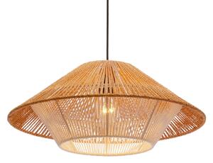 Lustră pe cablu AFRICA 1xE27/40W/230V diam. 50 cm maro/crem