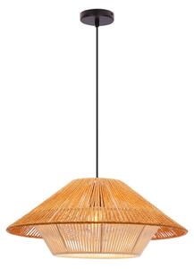 Lustră pe cablu AFRICA 1xE27/40W/230V diam. 50 cm maro/crem