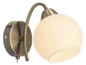 Lampă de perete NESTOR 1xE27/40W/230V, alamă