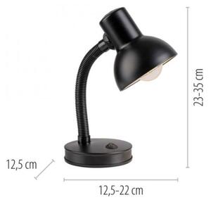 JUST LIGHT. 11080-18 - Lampă de birou flexibilă FLEXI 1xE27/25W/230V, neagră