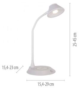 JUST LIGHT 14414-16 - Lampă de birou LED reglabilă cu încărcare PUCKI, LED/4,5W/230V, albă