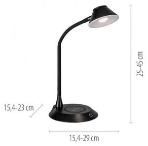 JUST LIGHT. 14414-18-LED PUCKI, lampă de masă dimabilă cu încărcare, LED/4,5W/230V, neagră