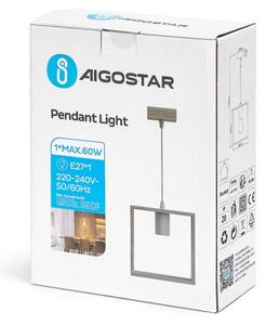 Aigostar - Lustră LED suspendată din lemn de pin pe cablu 1xE27/9W/230V 2200K