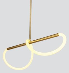Lustră LED SUPREME suspendată pe cablu, 18 W, 230 V, 80 cm, auriu