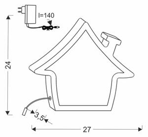 Lampă LED de birou pentru copii HOUSE LED/10W/230V albastru