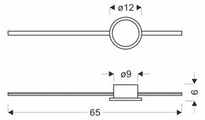 Aplică LED de perete BATUTA, 12W/230V, aurie