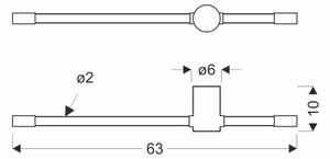 Aplica LED de perete BATUTA LED/14W/230V, auriu